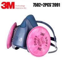 ราคา 3M 7502 พร้อมสีสเปรย์ 2091 สีฝุ่น P100 ชุดกรองความปลอดภัยอุ (28854291845)