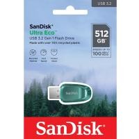 ราคา SanDisk Ultra Eco USB 3.2 Flash Drive 512GB ( SDCZ96-512G-A46 ) Speed 100MB/s Made with Over 70% Recycled Plastic ประกัน 5 ปี (10298148193)