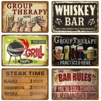 ราคา Vintage Tin Sign Wall สําหรับผับบาร์ Man Cave แผ่นตกแต่ง Decor Art Retro เครื่องดื่มเบียร์ไวน์ป้ายโลหะโปสเตอร์วิสกี้โล่ (46704909995)