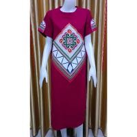 ราคา เสื้อครอปยาว ผ้าใยกัญชง สีแดงไวน์ (Size 42) (26054321413)
