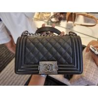 ราคา used Chanel Boy 8" Cavier (11561758410)