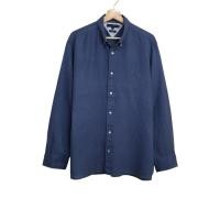 ราคา A110 เสื้อเชิ้ต สีฟ้าเทา ผ้าลินิน (46507345293)