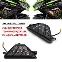 ราคา ใหม่ NINJA ZX6R ZX-6R สําหรับ Kawasaki Ninja300 Ninja400 Ninja650 Ninja1000 ไฟเลี้ยวด้านหน้าสัญญาณรถจักรยานยนต์ไฟ LED (41715254710)
