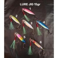 ราคา Metal Jig Casting Bait 15gr - Micro Jig Lure - Micro Jig with Assist Hook (29687918892)