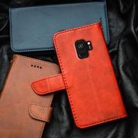 ราคา พรีเมี่ยมหรูหราหนังเคสโทรศัพท์สําหรับ Samsung Galaxy S9 5.8 นิ้ว SM-G960F SM-G960 กระเป๋าสตางค์แบบพลิกด้านบนในตัวผู้ถือบัตร Kickstand กันกระแทก (56956620792)