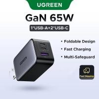 ราคา UGREEN 65W Mini Type C Fast Charger GaN Fast Charge สําหรับ SAMSUNG S25 Samsung Tab S6 Lenovo Thinkpad T490 Lenovo โยคะ S740 ASUS Vivobook 2 พอร์ต USB C 1 พอร์ต USB A พอร์ต (50106893668)