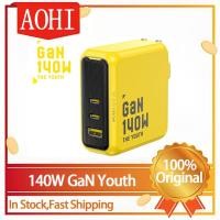 ราคา AOHI Youth 140W GaN Charger PD3.1 PPS 3-Port USB C Wall Charger Power Adapter แล็ปท็อป Fast Charger (54203921656)