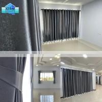 ราคา ผ้าม่านประตูสีเทา อัดลาย ขนาด1.50×2.40 สั่ง 4 ผืนมีราคาส่ง (3105442142)