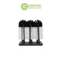ราคา แปรงล้างแก้ว 3 หัว พร้อมฐาน Glass Cleaning Brush Triple - HL555 (3674097549)