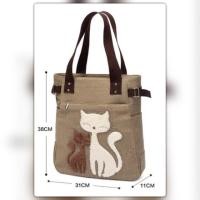 ราคา ✭ส่งฟรีกระเป๋าสะพายแคนวาส Kaukko Tote Bag มี4สี พร้อมส่ง (283429333)
