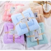 ราคา เซตผ้าขนหนู ผ้าเช็ดตัวขนเป็ด+เช็ดผม 【แถมฟรีถุงผ้าแก้ว】A1611 (4795128391)