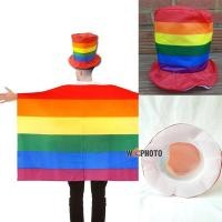 ราคา Pride Month ธงผ้าคลุมไหล่ + หมวกทรงสูง + ปาร์ตี้ขบวนพาเหรดธงรูปพัด วันครบรอบชุมชนสามชิ้น Party Hats (26636712593)