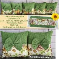 ราคา SHABBY CHIC SOFA CHAIR CUSHION COVER / SBK SET RIBBON CLARISSA GREEN (40126811310)