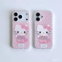 ราคา เคสโทรศัพท์เหมาะสําหรับiPhone 7 8 X XS XR XSMAX 11 12 13 14 15 16 17 Pro max Plus Air Hello Kitty Polka Dot Shock-Resistant Shock-Resistantเคสรวมทุกอย่างML5M (53007106648)