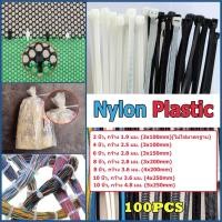 ราคา เคเบิ้ลไทร์ Nylon Cable Tie สายรัดเคเบิ้ลไทร์ 4นิ้ว, 6นิ้ว, 8นิ้ว, 10นิ้ว, 12นิ้ว หนวดกุ้ง สายรัดสายไฟ (40850410297)
