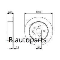 ราคา จานเบรคหลัง TOYOTA CORONA EXSIOR ST191 1992- CAMRY SV20 CELICA ST182 ST202 ST204 269MM /คู่ (18635593648)