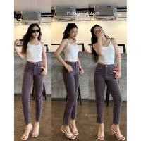 ราคา กางเกงทรงบอย สีมันม่วง ผ้าลูกฟูก งานป้าย punny jeans (14757648587)