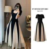 ราคา S-XXL【EVIOVIO】ชุดเดรสสั้นคอปกลูกไม้ระบาย สไตล์เกาหลี กึ่งทางการ โทนสีสุภาพ คอเหลี่ยม ชุดไปทำงาน พร้อมส่งทันที (55806964995)