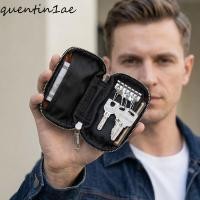 ราคา QUENTIN1AE ที่ใส่กุญแจ, ซิปแฟชั่นกระเป๋าสตางค์กุญแจรถ, พวงกุญแจรถอเนกประสงค์ความจุขนาดใหญ่หัวเข็มขัดแม่บ้านกรณีกุญแจผู้ชายผู้หญิง (52607422589)