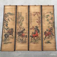 ราคา ภาพวาดจิตรกรรมจีนโบราณ Chen Shaomei Eight Hores สําหรับตกแต่งบ้าน (22382983864)
