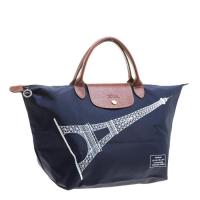 ราคา Longchamp Eiffel Limited Edition หูสั้น Navy ลายหอไอเฟล (7771471628)