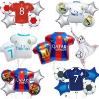 ราคา เสื้อกีฬาแขนสั้น ลายทีมฟุตบอล Real Madrid Barcelona 5 ชิ้น (22303193286)