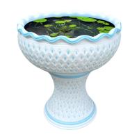 ราคา อ่างน้ำดินเผา 14นิ้ว พร้อมขาตั้ง อ่างดินเผาเลี้ยงปลา อ่างดินเผาปลูกบัว อ่างดินเผาเคลือบ (29373404140)