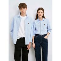 ราคา Teenie Weenie Shirt เสื้อเชิร์ตลายทางสีฟ้าขาว ผ้า cotton oxford ใส่ได้ทั้งชายและหญิง งานแท้ (52856346465)