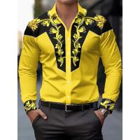 ราคา ผู้ชายคาวบอยตะวันตกเสื้อแขนยาวปุ่มดอกไม้วินเทจด้านบนหลวมชาติพันธุ์เสื้อคาวบอยเสื้อด้านบน มา (52502227443)