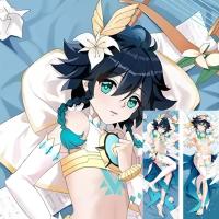 ราคา Genshin Impact Venti Dakimakura ผ้าปูที่นอนสองด้านอะนิเมะปลอกหมอนยาวหมอนคอสเพลย์ Dakimakura (58053518503)