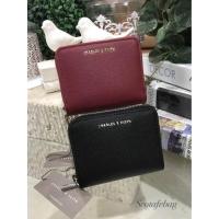 ราคา CHARLES & KEITH SHORT WALLET กระเป๋าสตางค์สั้นซิปรอบรุ่นใหม่ล่าสุดหนังคาเวียร์ (848519299)