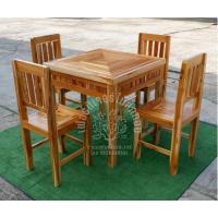 ราคา ชุดโต๊ะอาหาร โต๊ะแมงมุม เก้าอี้ 4 ที่นั่งไม้สัก สีธรรมชาติ ขนาด กว้าง 83 ยาว 83 สูง 79 ซม. (23932016845)