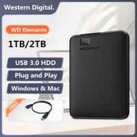 ราคา ฮาร์ดดิสก์ WD HDD Ext 1TB 2TB Element USB 3.0 Black ฮาร์ดไดรฟ์คุณภาพสูง (45701006525)