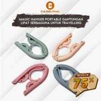 ราคา GANTUNGAN Magic Hanger ไม้แขวนเสื้อพับได้อเนกประสงค์แบบพกพาสําหรับการเดินทาง (40455771835)