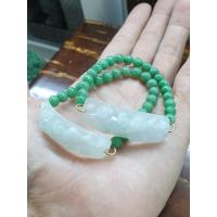 ราคา สร้อยข้อมือหยกพม่าแท้ ปี่เซี๊ยะหยกขาวน้ำแข็ง (43129361252)