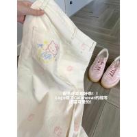 ราคา กางเกงยีนส์ปักลาย สวัสดี คิตตี้ สีขาวสวยเอวสูงถึงหุ่นกางเกงยีนส์ปักลายแมวสีขาวทรงหลวมสําหรับไปโรงเรียนและทํางาน(สาธารณสุข85) (40414542052)