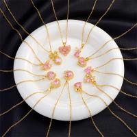 ราคา สร้อยคอทองคำขาว 18K กับทับทิมสังเคราะห์ CZ เหมาะสำหรับสตรี (51606994643)