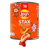 ราคา เลย์ สแตคส์ มันฝรั่งแท้ทอดกรอบแผ่นเรียบ กลิ่นกุ้งมังกรสไปซี่ 42 ก.