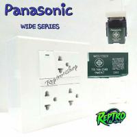 ราคา Panasonic (พานาโซนิก) 1 สวิตช์ไฟ 1 ปลั๊กกราวด์เดียว 1 ปลั๊กกราวด์คู่หน้ากาก 6 ช่องบล็อคลอยติดผนัง 4 x 4 พร้อมจัดส่ง (19847055945)