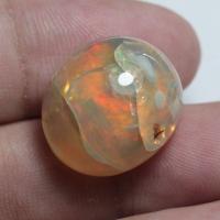ราคา 31.00 ct พลอยแท้ ไวท์ โอปอล เอธิโอเปีย (Ethiopia White Opal)ไข่หลังเบี้ย หลายสี (25424132277)