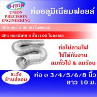 ราคา GFLOW ท่อลม ท่อลมระบายอากาศ ท่อลมร้อน ท่อแอร์เคลื่อนที่ ท่อฟอยล์ Ø 3/4/5/6/8 นิ้ว ความยาว 10 เมตร (5371433014)