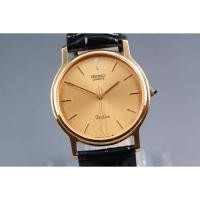 ราคา Vintage [Near MINT] Seiko Dolce 7731-7010 Gold Round 32mm Quartz Men's Watch (52957654934)