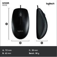 ราคา Logitech M100r USB Optical Wired Mouse Original Official Warranty (48605902992)