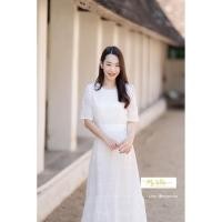 ราคา ไฮโซใหญ่ ชุดเดรสสีขาว (8153362135)
