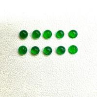 ราคา 10 pcs มรกตหลังเบี้ย ทรงกลม 3.4 มม. พลอยธรรมชาติ 100% Emerald cabochon 3.4mm round shape 100% natural gemstone (28403953928)