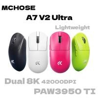 ราคา MCHOSE A7 V2 Ultra Gaming Mouse PAW3950 TI Sensor Dual 8000Hz 20000fps 42000DPI 750IPS นําเข้า Super Glide เคลือบกระจก CSGO (50457526596)