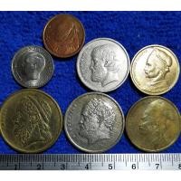 ราคา เหรียญ​ต่างประเทศ​ กรีซ​ Greece, ชุด​ใหญ่, หน้าบุคคล​สำคัญ 7เหรียญ, ใช้แล้ว, # 349 (12449372361)