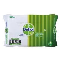 ราคา Dettol เดทตอล แอนตี้แบคทีเรีย ผ้าเช็ดทำความสะอาดผิวแบบเปียก 50 แผ่น (7762844281)