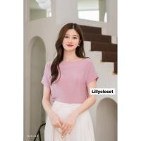 ราคา Sale เสื้อกากเพชรคอปาดแขนสั้น (5360842807)