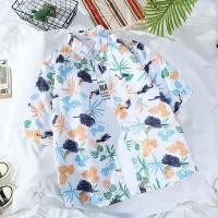 ราคา แฟชั่น เสื้อเชิ้ตลายดอกไม้แขนสั้นผู้ชาย หลวม เสื้อเชิ้ตลายดอกไม้สำหรับนักเรียน คู่รัก ชายหาด ฮาวาย (28729209165)